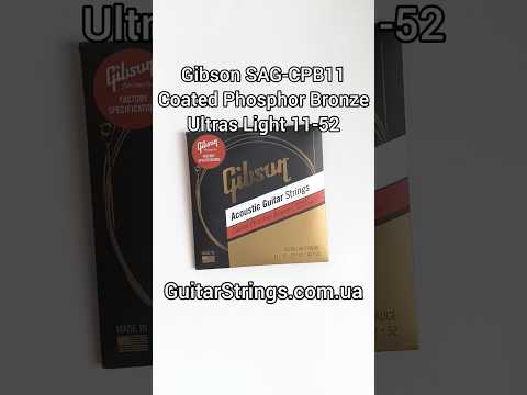 Gibson SAG-CPB11 Coated Phosphor Bronze Ultra Light 11-52 #guitarstrings #струны #gibson