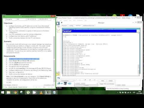 CCNA 1 Packet Tracer Activity 2.4.1.2 solution