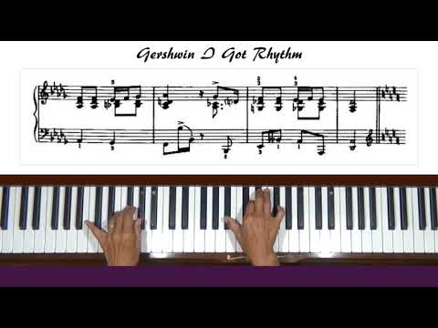 Gershwin I Got Rhythm Piano Tutorial slow