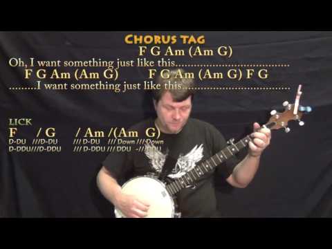 Something Just Like This (The Chainsmokers) Banjo Cover Lesson in C with Chords/Lyrics