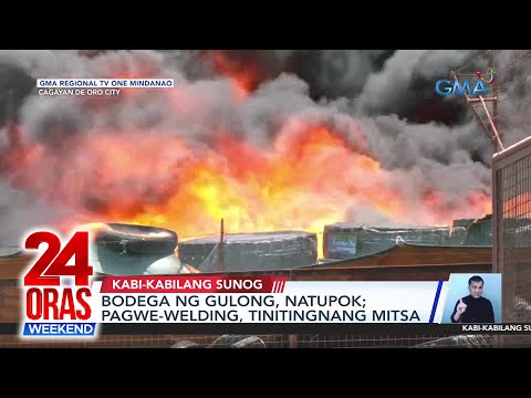 24 Oras Weekend Part 2- Bodega natupok; Rider sumemplang habang naka-video; Bagong pambato…; atbp.