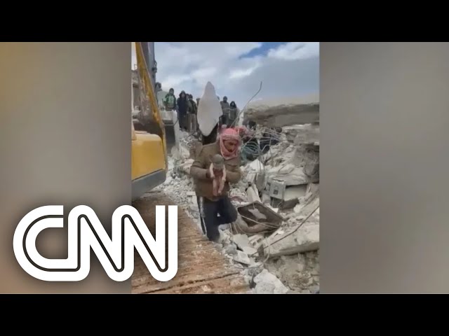 Baby born in Syria earthquake debris |  CNN 360°