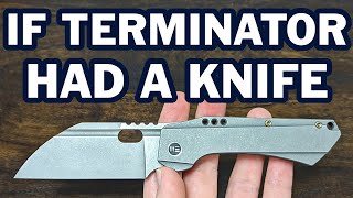 Cyberpunk Robot Knife Glory - WE Roxi 3 Todd Knife & Tool - Small Details Overview - Titanium Knife