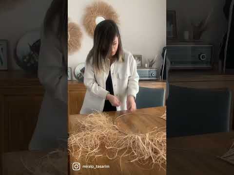 Rafya Ayna Nasıl Yapılır? / Raffia Mirror / Rafya Ayna / Diy #diy #kendinyap