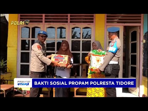 PROPAM POLRESTA TIDORE GELAR BAKSOS BERBAGI SEMBAKO DAN SANTUNI ANAK YATIM
