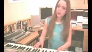 Incredible 9 year old Heather Russell singing Listen up (Piano)