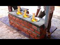 4 In 1 Building Simple Outdoor Smokeless Firewood Stove DIY Traditional Firewood Stove