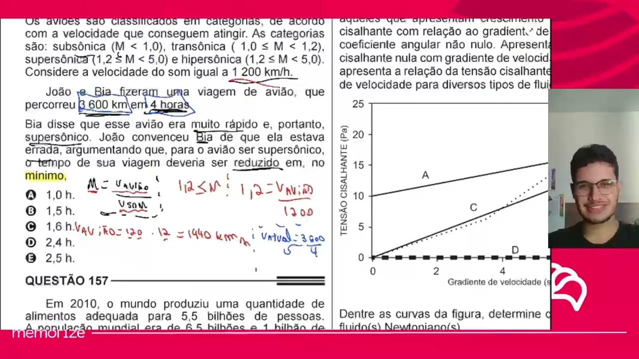 Resolução em Vídeo — Questão 156 ENEM 2014 Reaplicação