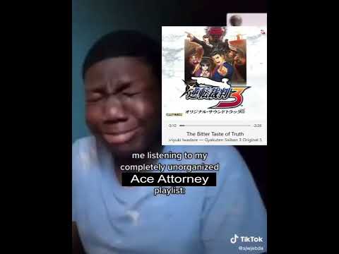 when you listen to an unorganized Ace Attorney playlist #shorts #aceattorney
