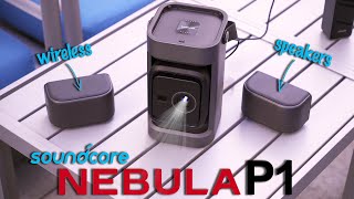 A Portable Projector with Detachable Speakers! soundcore Nebula P1 Review