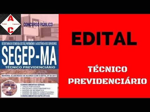 Apostila Concurso SEGEP-MA 2018 - Técnico Previdenciário