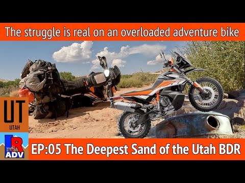 Heading West EP:05 Hard sand! Section 1 Utah BDR Solo Motorcycle Adventure on an 890r