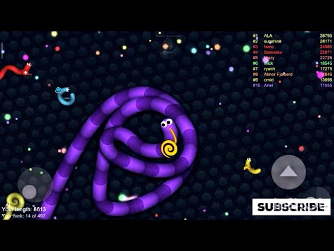 Slither.io A.I  Giant  pro troll snake vs noob snakes #slithersnake