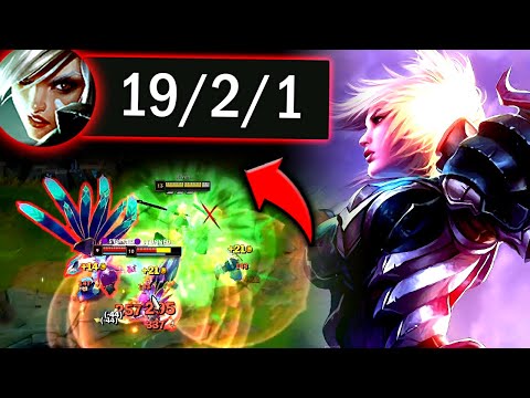 RIVEN TOP RAMPAGE! 19 KILLS, 10 CS PER MIN AT 23 MINUTES...