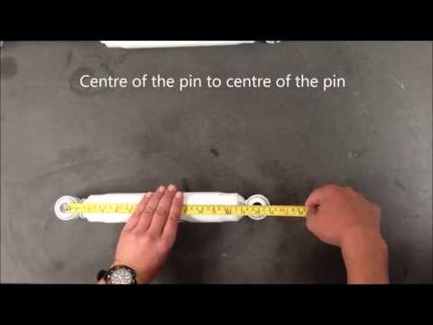 Part of a video titled How to measure your shock absorbers - YouTube