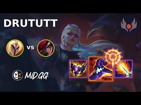 MID.GG: [ drututt ] Kayle MID vs Katarina | EUW GRANDMASTER | LOL Season 2025