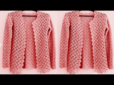 Super Easy Crochet Women Sweater Top Vest stitch Pattern | How to Crochet summer top only pattern