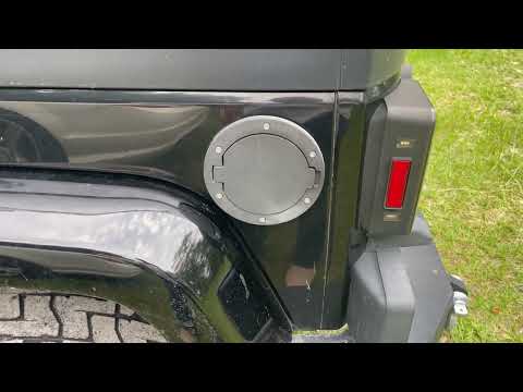JeCar Aluminum Gas Cap Fuel Filler Door Cover for Jeep Wrangler 2007 2018 JK & Unlimited Accessories