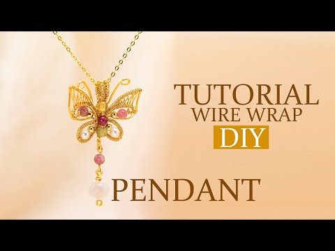 Beginner-Friendly Butterfly Wire-Wrapped Pendant Tutorial | simple DIY jewelry wire wrap ideas