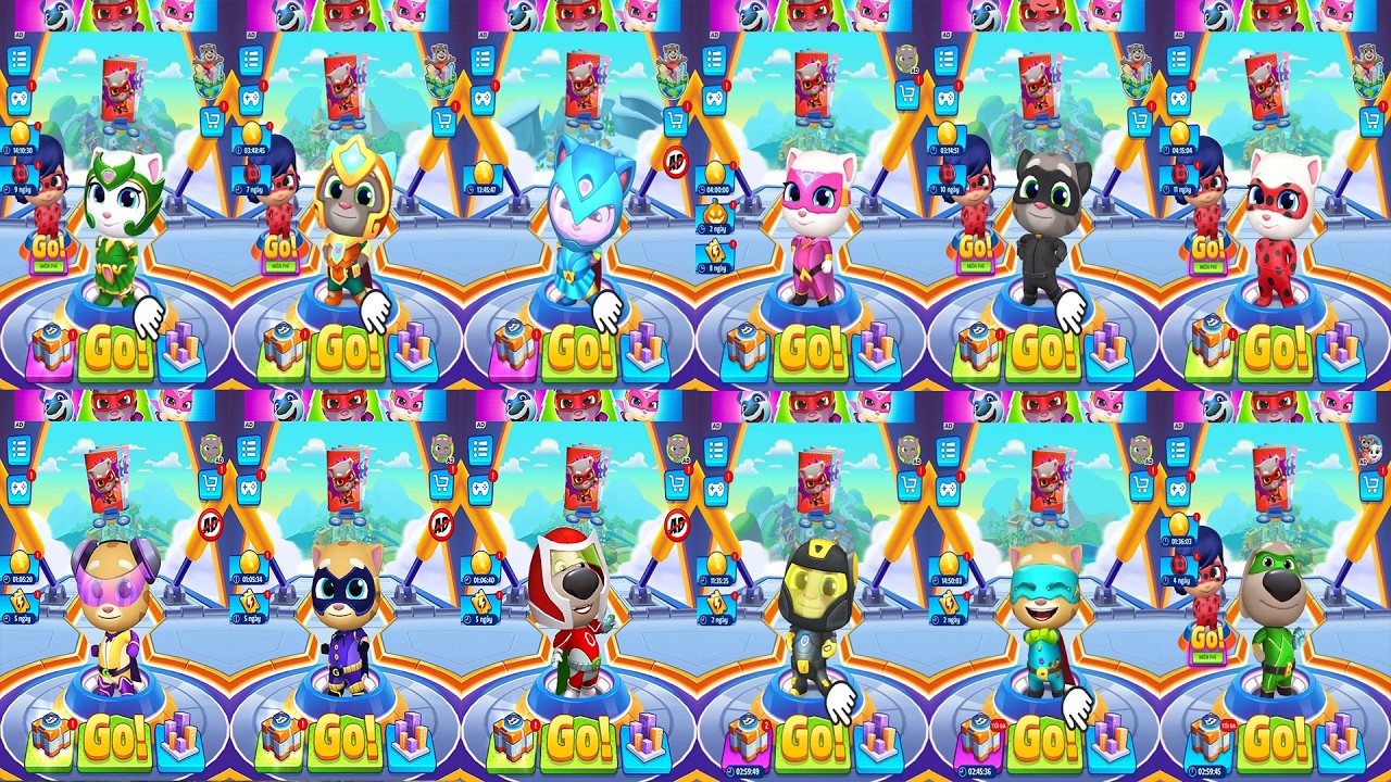 🦝⚡All Super Hero Fight  Raccoon in Talking Tom Hero Dash! - NT Game Play Offical