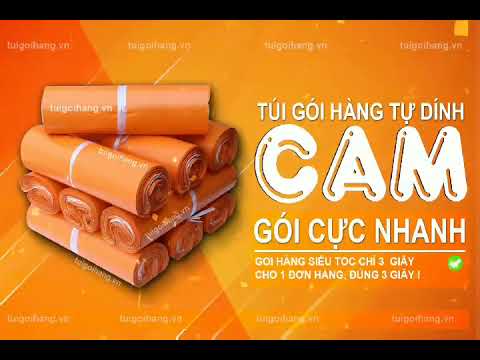 TÚI NIÊM PHONG GÓI HÀNG, TÚI TỰ DÍNH MÀU CAM