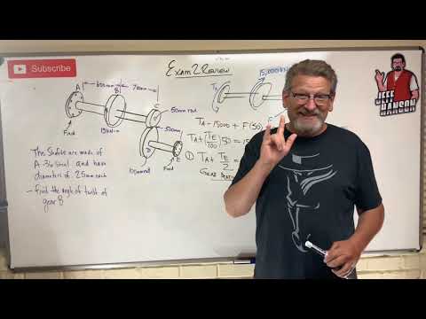 Mechanics of Materials: Exam 2 Review Problem 4, Torsion With Gear Ratios Example Problem