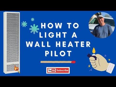 How to light a wall heater pilot.