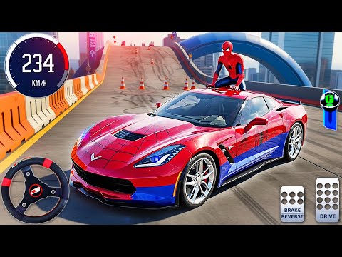 Superhero Car Mega Ramp Driving Tracks - Impossible GT Car Stunts Racing 3D - Android GamePlay #3