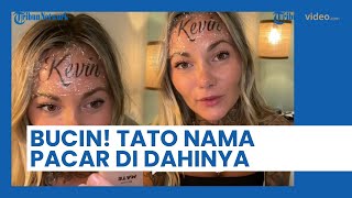 Rela Tahan Sakit untuk Ekspresikan Cintanya, Wanita Asal Inggris Tato Nama Sang Kekasih di Dahi