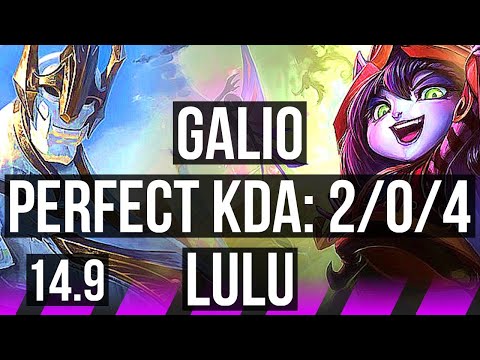 GALIO & Swain vs LULU & Jinx (SUP) | 2/0/4, 600+ games | BR Master | 14.9