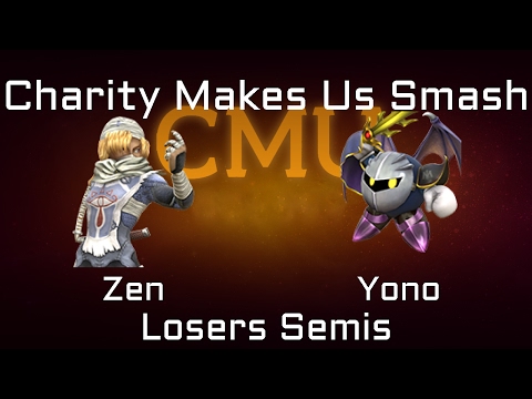 Charity Makes Us Smash Project M Bracket Losers Semis - Zen (Sheik) vs. Yono (Meta Knight/Roy)