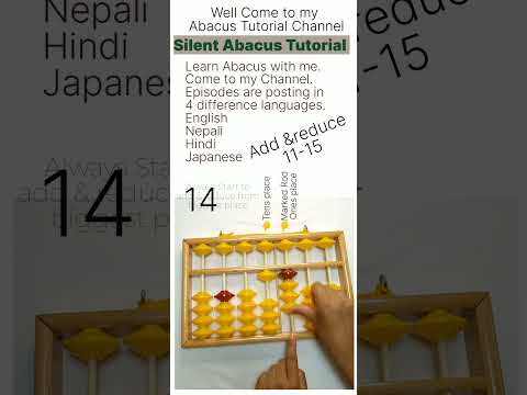 Silent Abacus Tutorial short 12 how to add and Reduce 11,12,13,14,15,