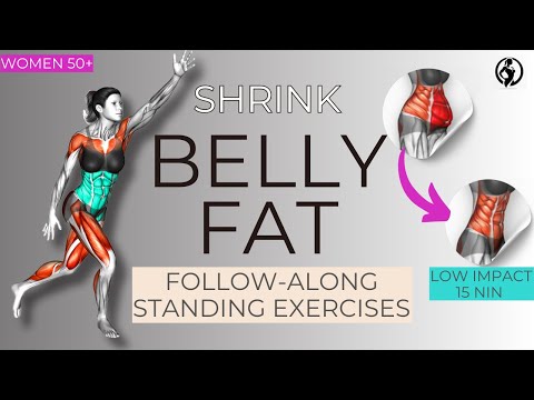 15-Min Standing Abs Workout to Shrink Belly Fat | Gentle & Low Impact (Women 50+)