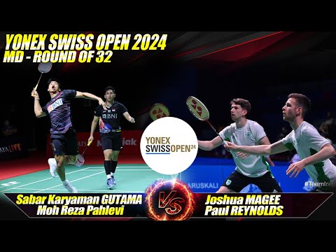 Sabar  / Reza  [INA] vs Joshua MAGEE / Paul REYNOLDS [IRL] | Swiss Open 2024 | Round of 32