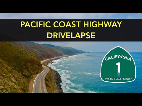 Pacific Coast Highway Drivelapse Through Malibu