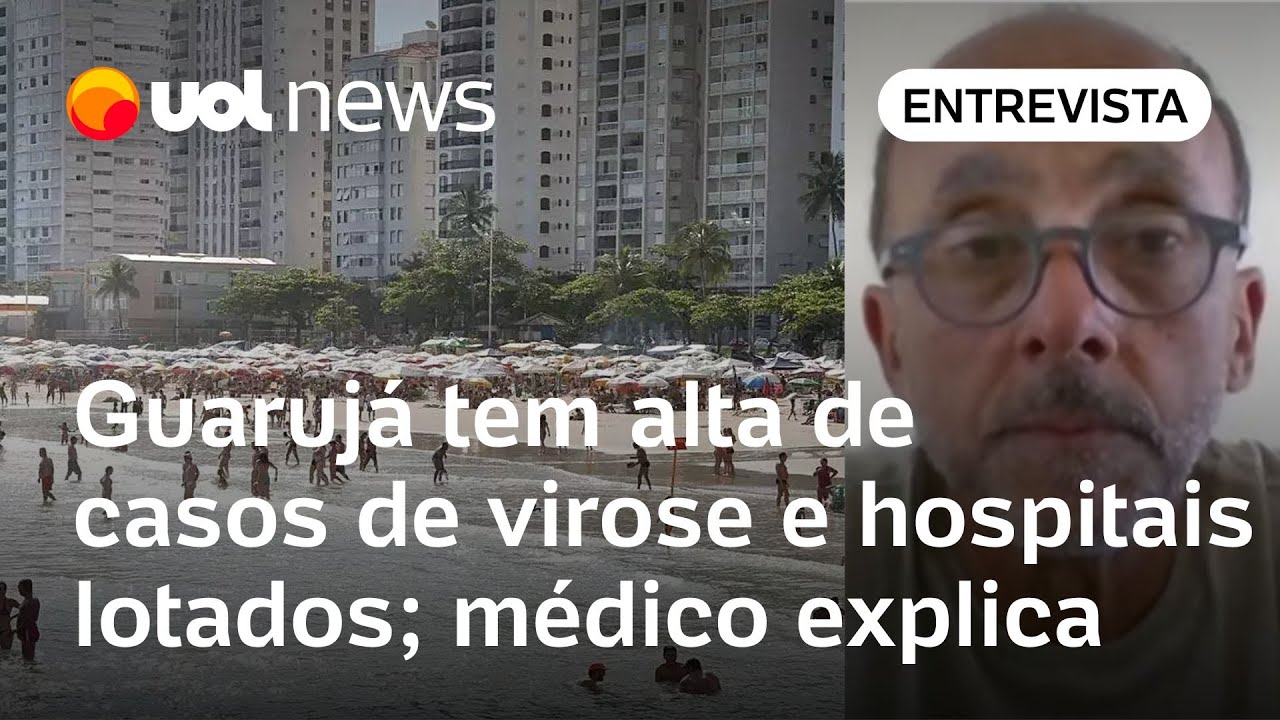Guarujá tem alta de casos de virose, hospitais lotados e falta de remédios em farmácias; entenda
