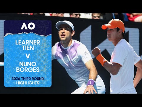 Learner Tien v Nuno Borges Highlights | Australian Open 2026 Third Round