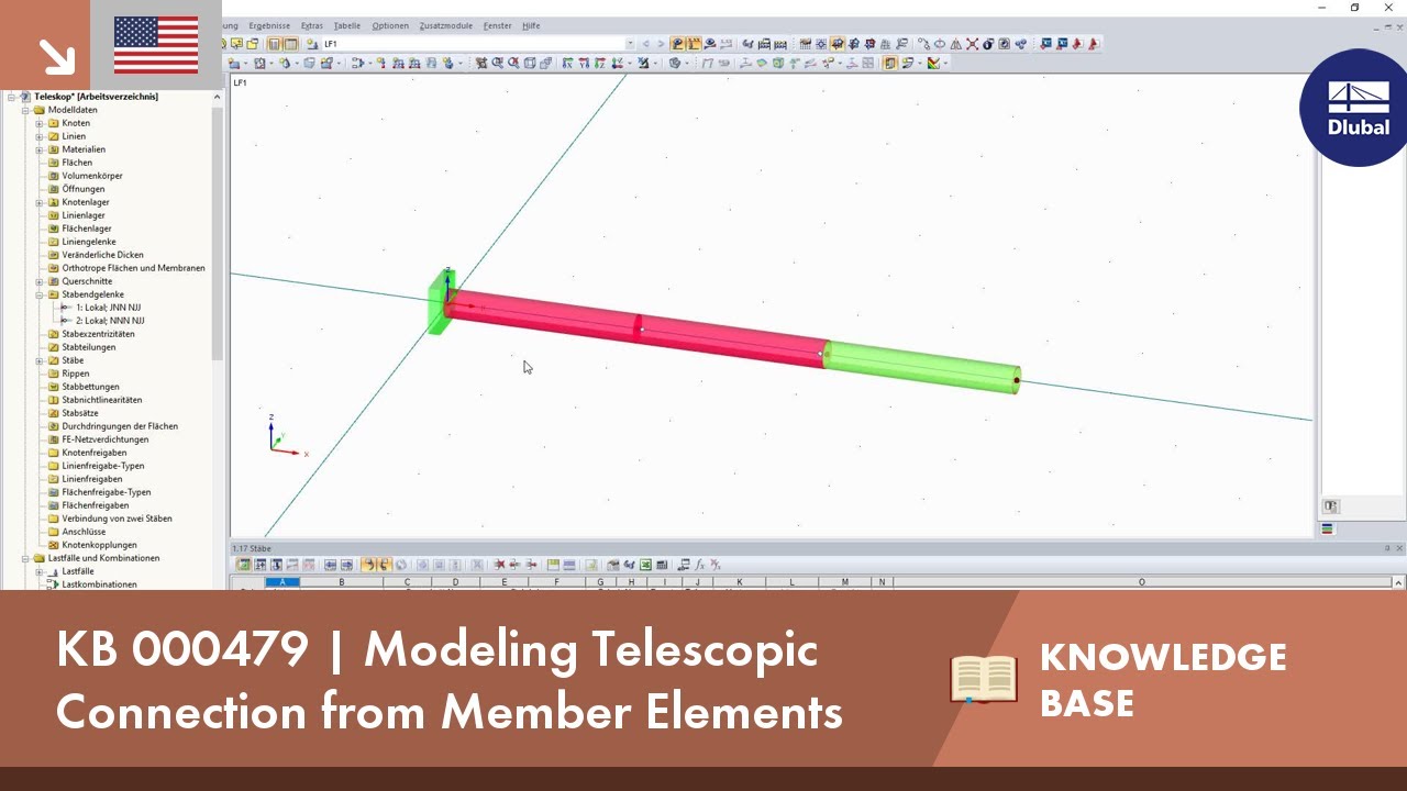 KB 000479 | Modeling Telescopic Connection from Member Elements