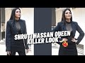 Shruti Hassan Looking Like A Beauty Queen In Black Outfit Maddy Sick