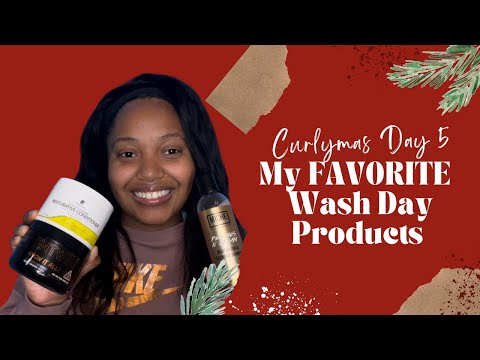 My Favorite Wash Day Products of 2021😍|| Curlymas Day 5🎉