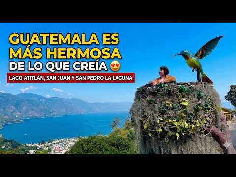 Guatemala es MÁS HERMOSA de lo que creía 😍 (Lago Atitlan, San Juan y San Pedro La Laguna )