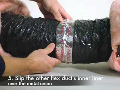 Sealing flex duct to flex duct