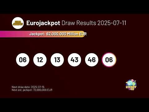2025-07-11 Eurojackpot Lottery Results & Winning Numbers