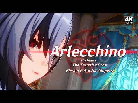 Arlecchino The Knave Introduction Cutscene Full 4K | Diplomatic Meeting Cutscene Genshin Impact 4.1