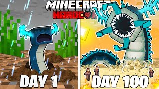 I Survived 100 Days as a WARDEN WORM in HARDCORE Minecraft