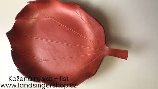 Kožená miska - List