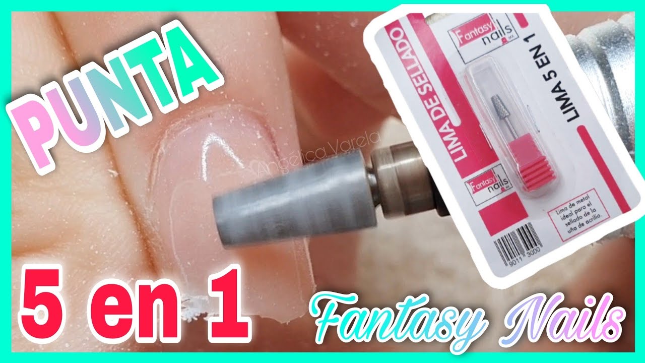 P U N T A 5en1 de FANTASY NAILS 😱PRIMERA IMPRESION 😱Punta Económica para Drill de Uñas ACRÍLICAS 💗