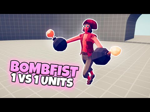 BOMBFIST 1 VS 1 UNITS (CUSTOM) | TABS MODDED GAMEPLAY