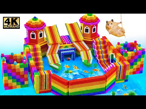 How To Build A Luxury Underground Temple House With Private Swimming Pool From Magnetic Balls (ASMR)