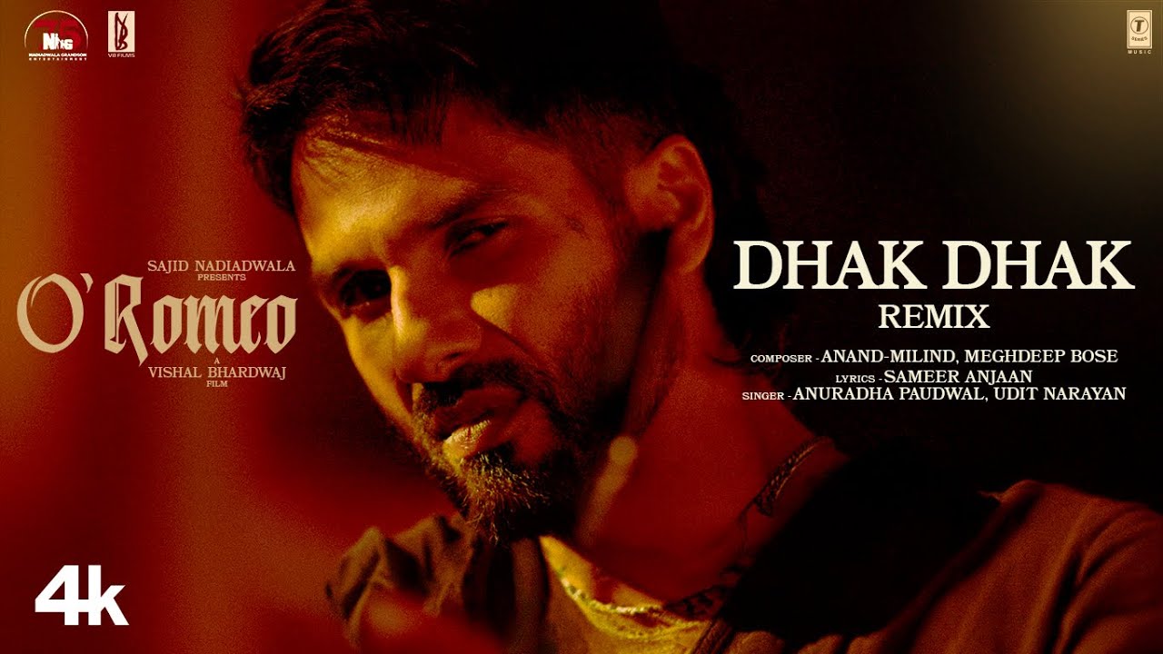 O'Romeo: Dhak Dhak (Remix) | Shahid K | Triptii D | Vishal B | Anand-Milind, Meghdeep B